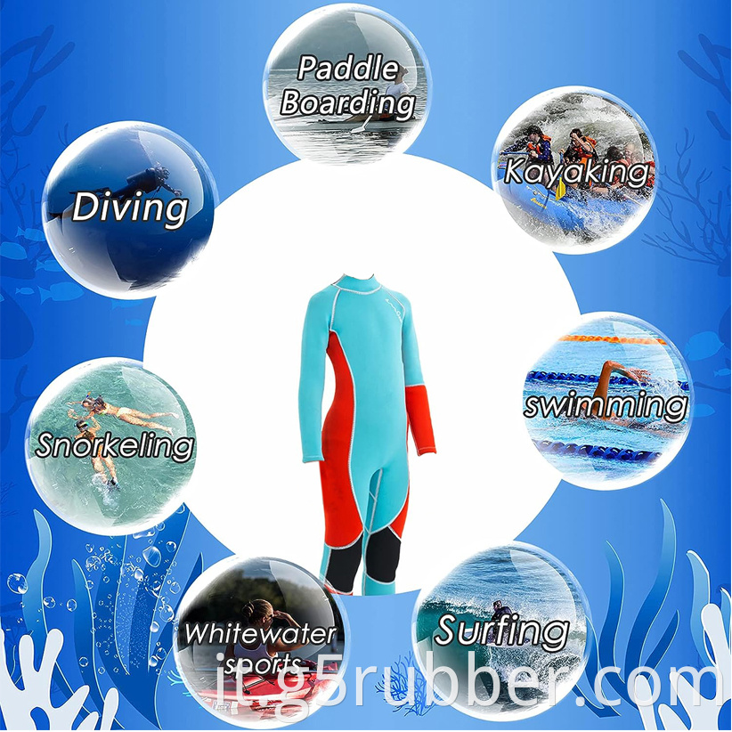 Youth Wetsuit 3mm Full Suit Neoprene Swimming Suit Long Sleeve Diving Suit